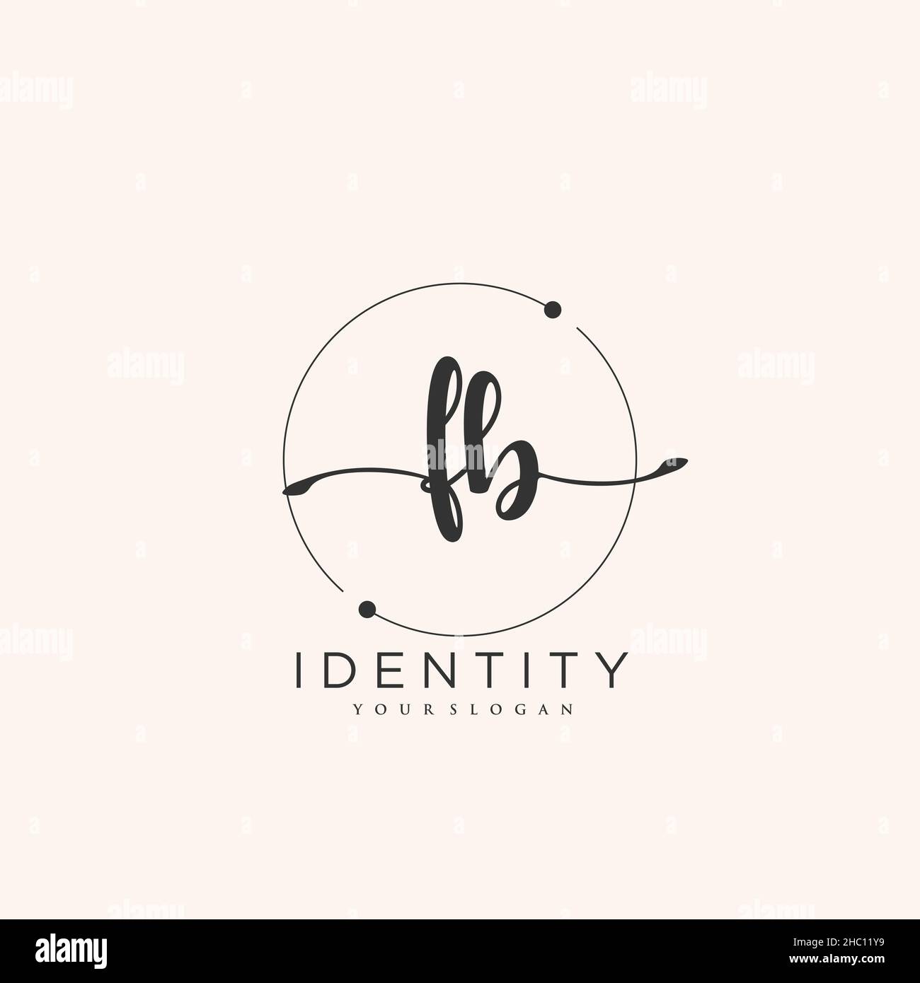 FB Handwriting logo vector art of initial signature, wedding, fashion ...
