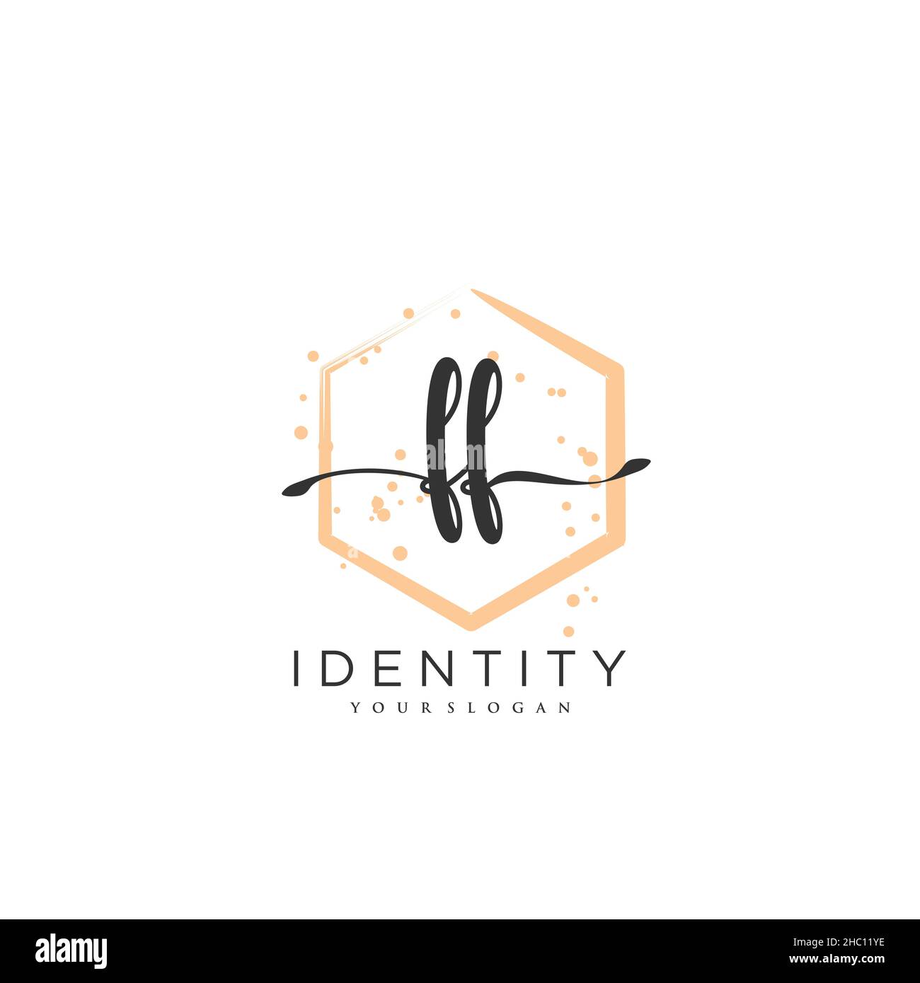 FF Handwriting logo vector art of initial signature, wedding, fashion ...