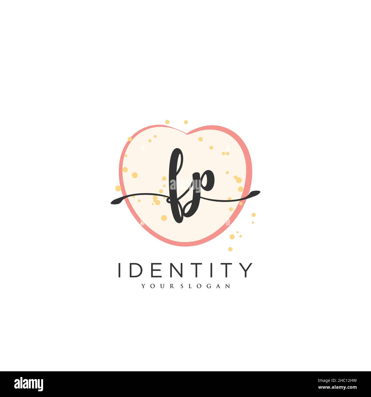 FP Handwriting logo vector art of initial signature, wedding, fashion ...