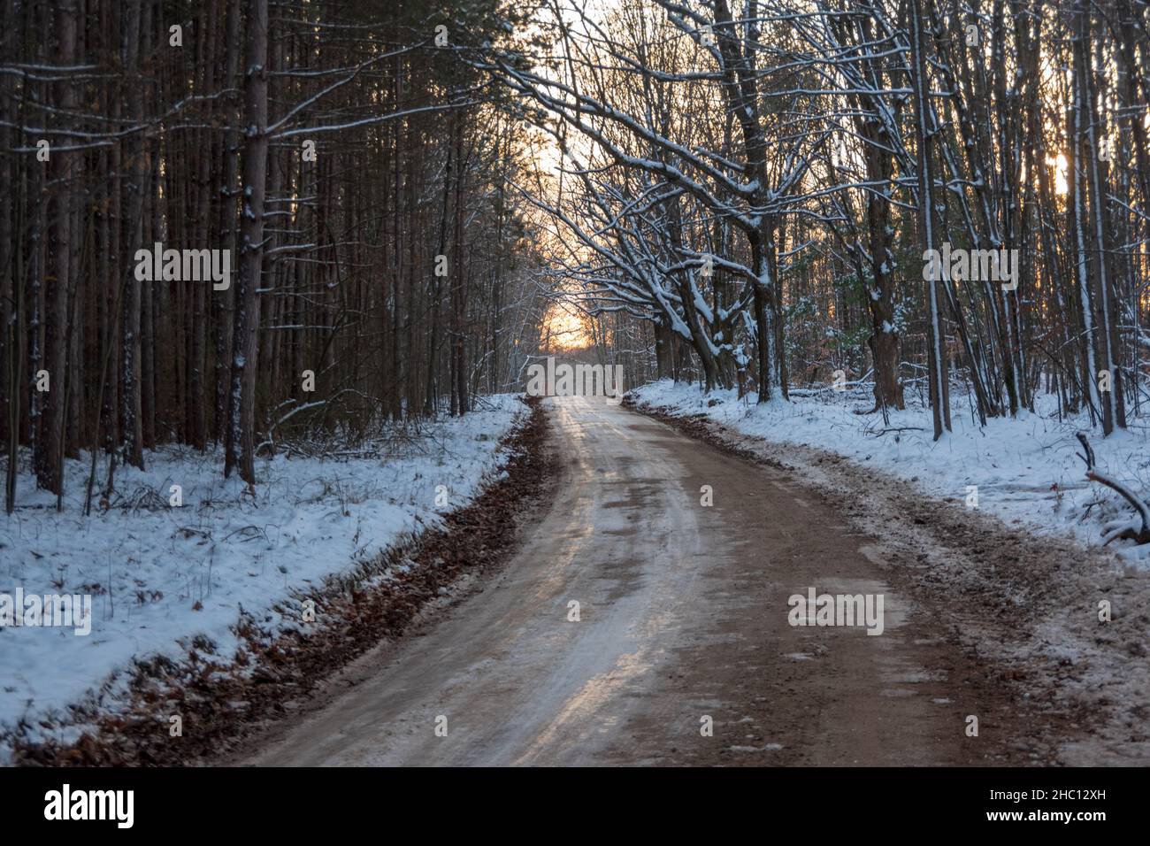 Halls Lake Michigan Hiking Stock Photo Alamy