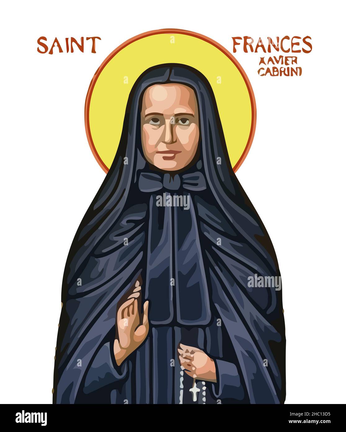 saint frances xavier cabrini  faith religion illustration Stock Photo