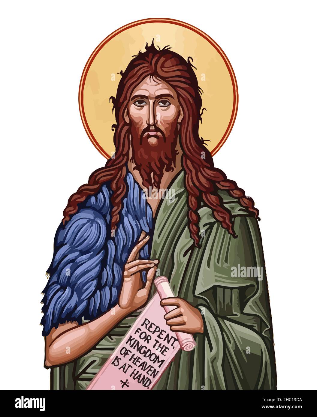saint john the forerunner  faith religion illustration Stock Photo