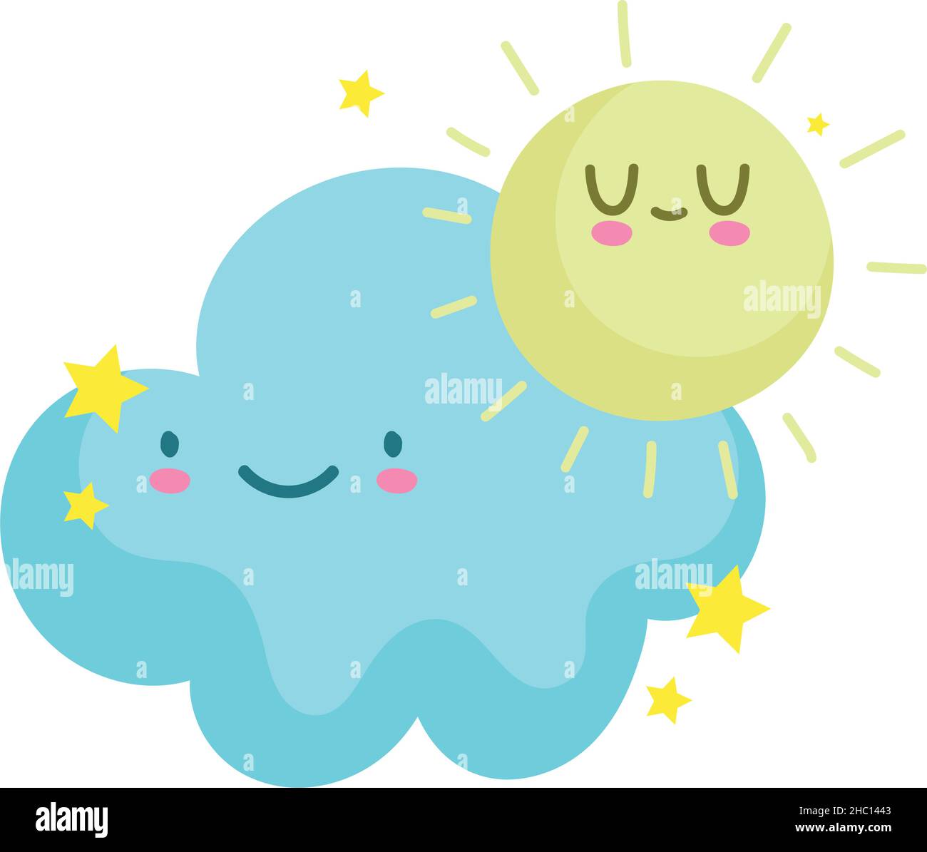 cute cloud and sun Stock Vector Image & Art - Alamy