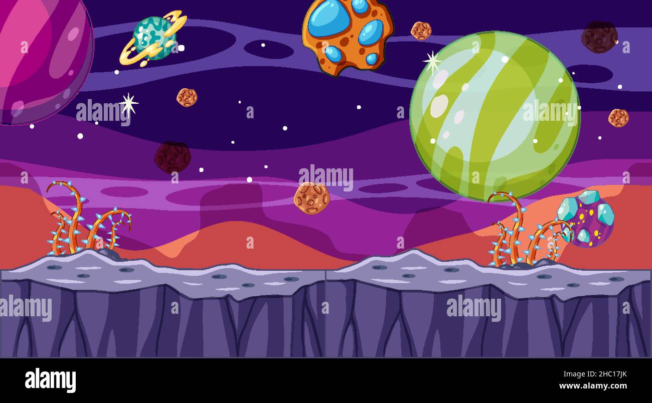 Fantasy Galaxy Space Background illustration Stock Vector Image & Art ...