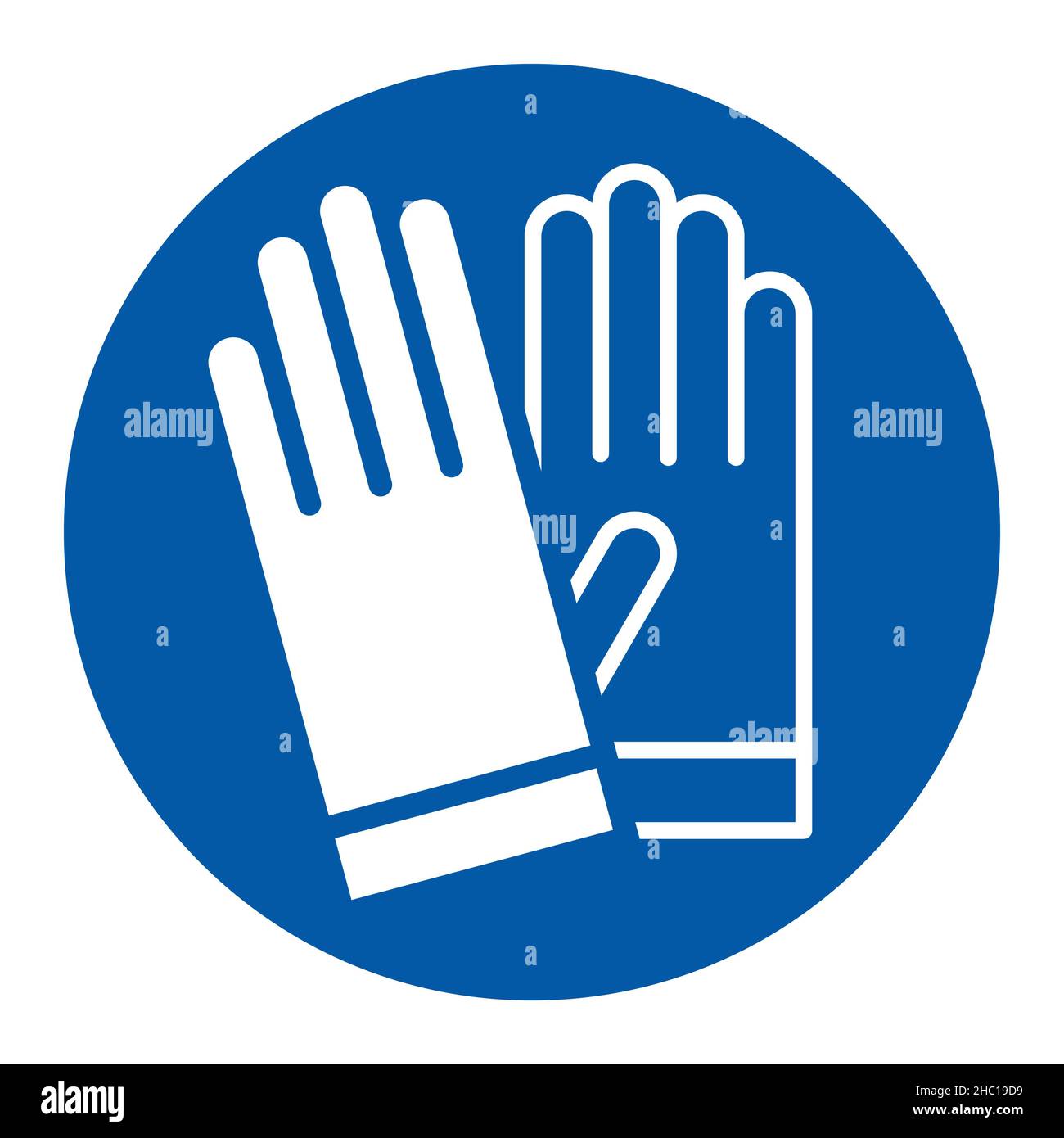 Wear gloves Safety sign, Warning sign isolated on white background