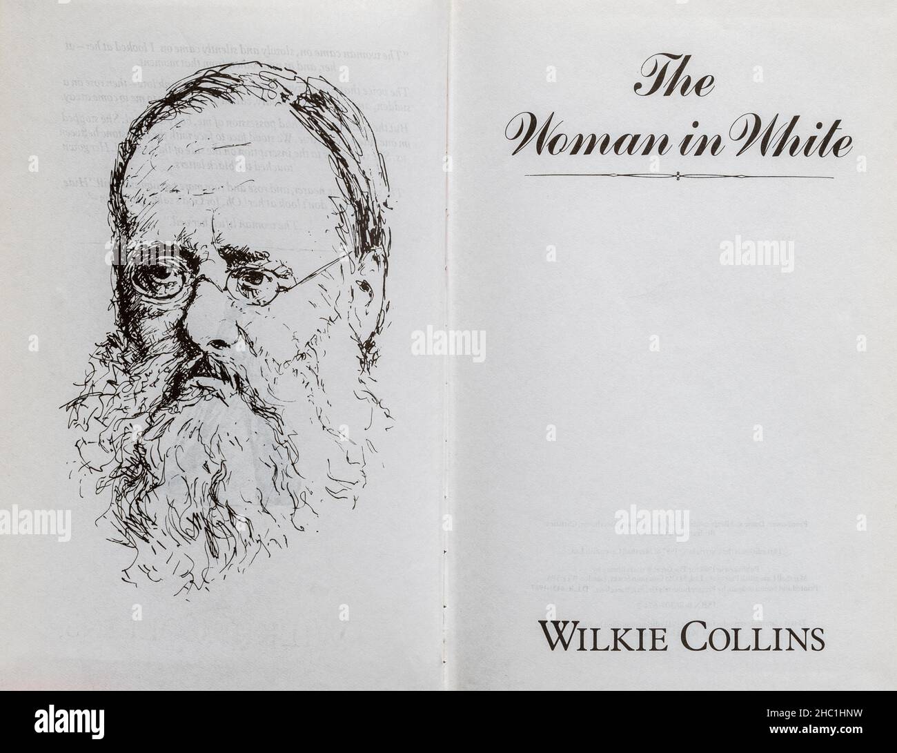 The Woman in White book classic novel by Wilkie Collins. Title page