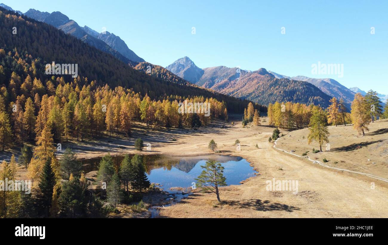Drone view tarasp castle hi-res stock photography and images - Alamy
