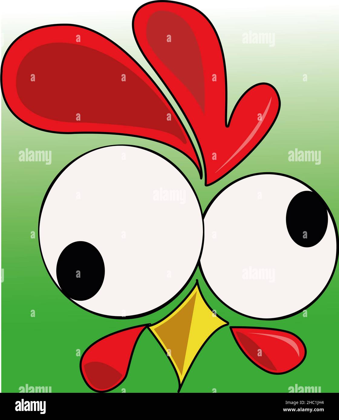 funny chickens head illustration Stock Photo - Alamy