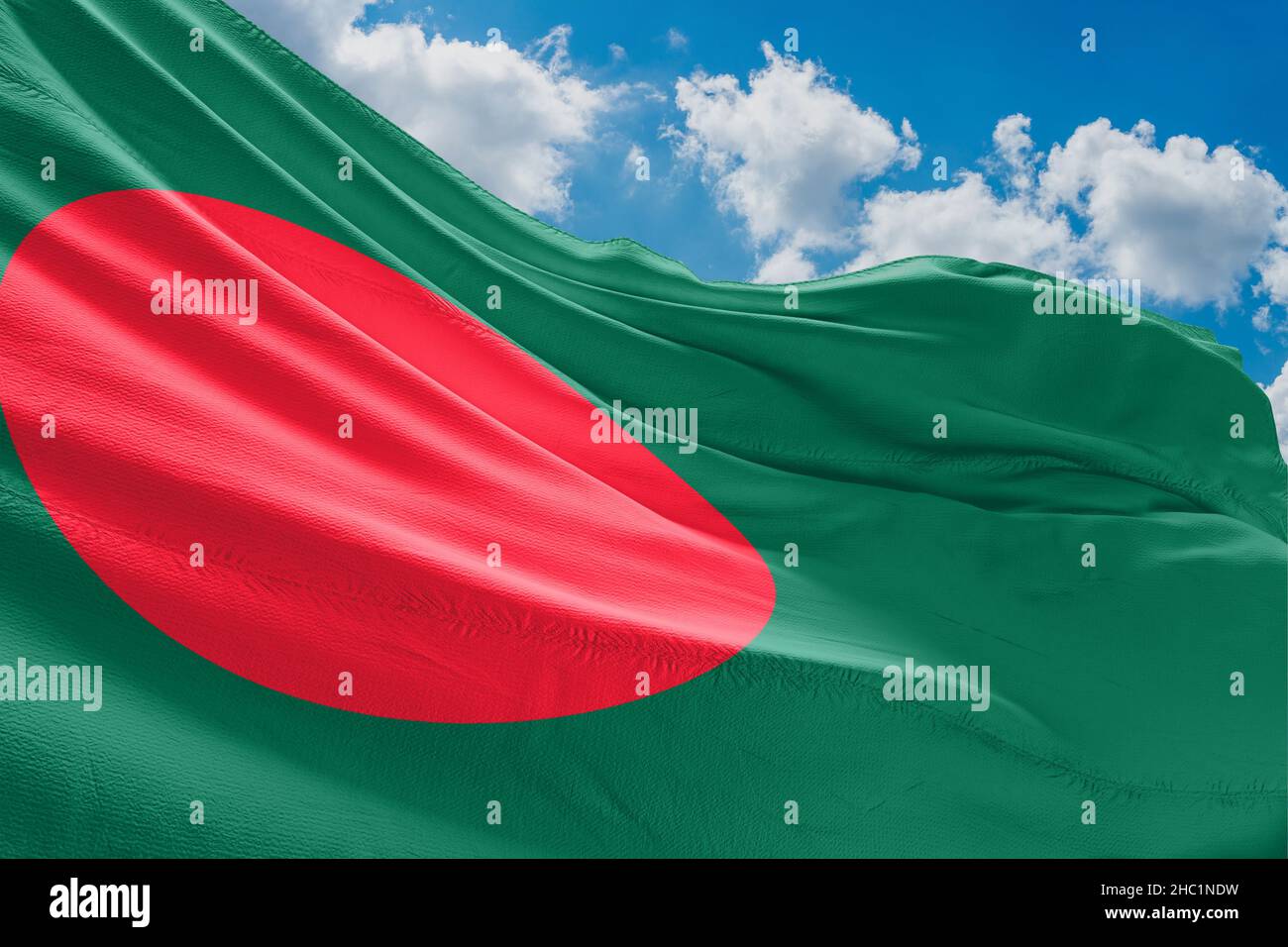 The national flag of Bangladesh Stock Photo