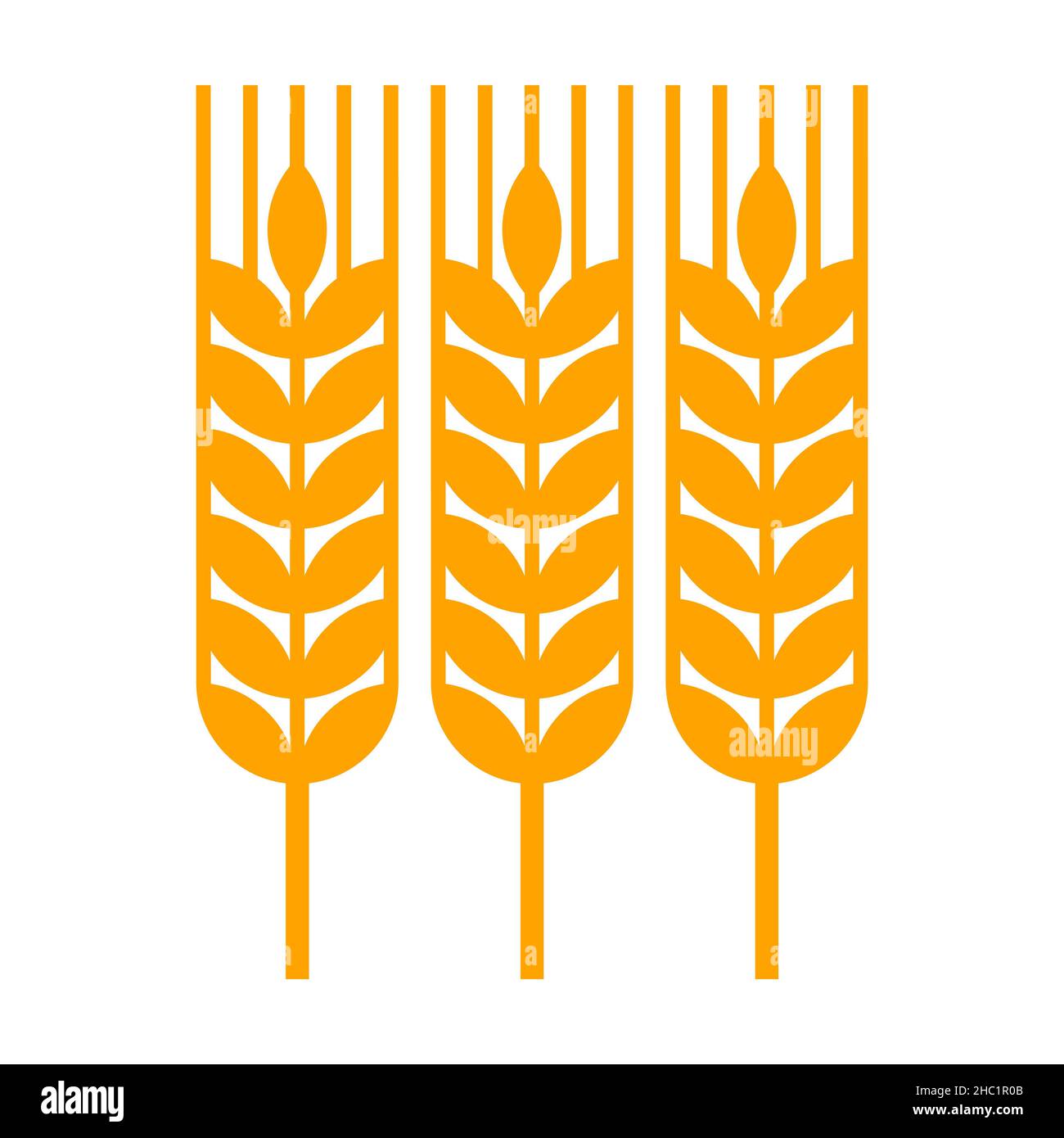 Wheat ear icon. Harvest symbol isolated on white background Stock Photo