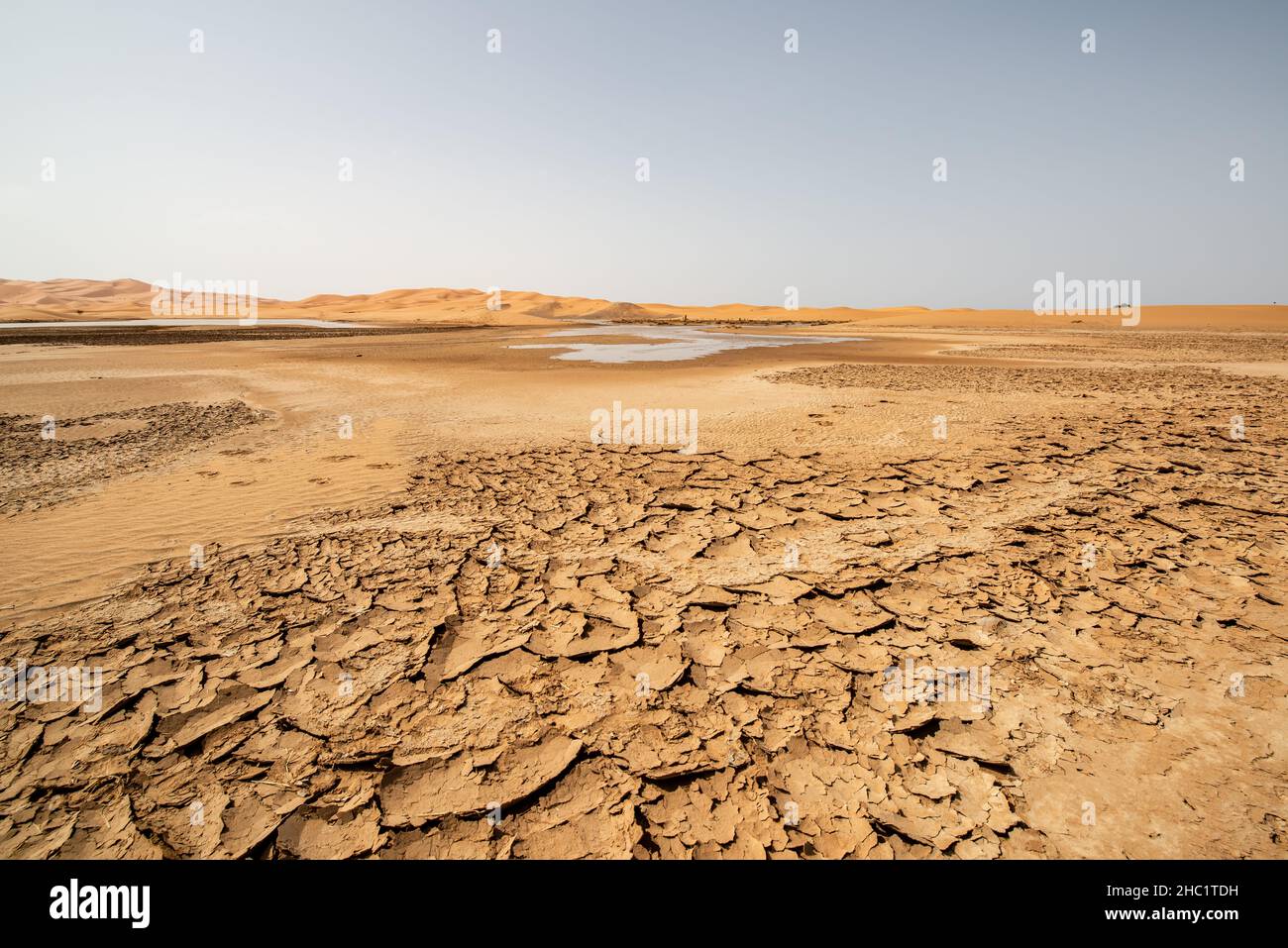 Overlanding adventure in Sahara desert Stock Photo