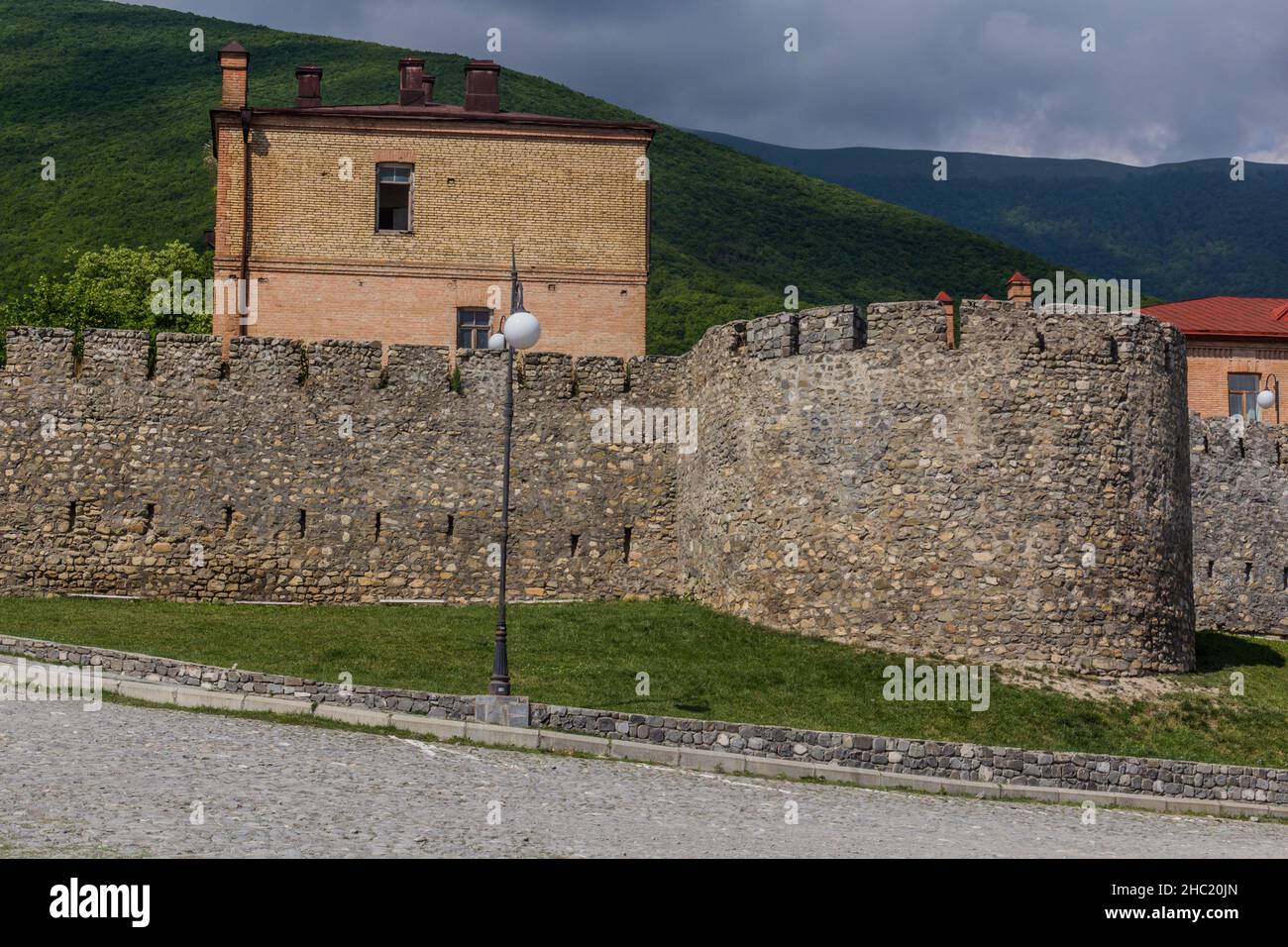 Walls of Sheki fortress, Azerbaijan Stock Photo - Alamy