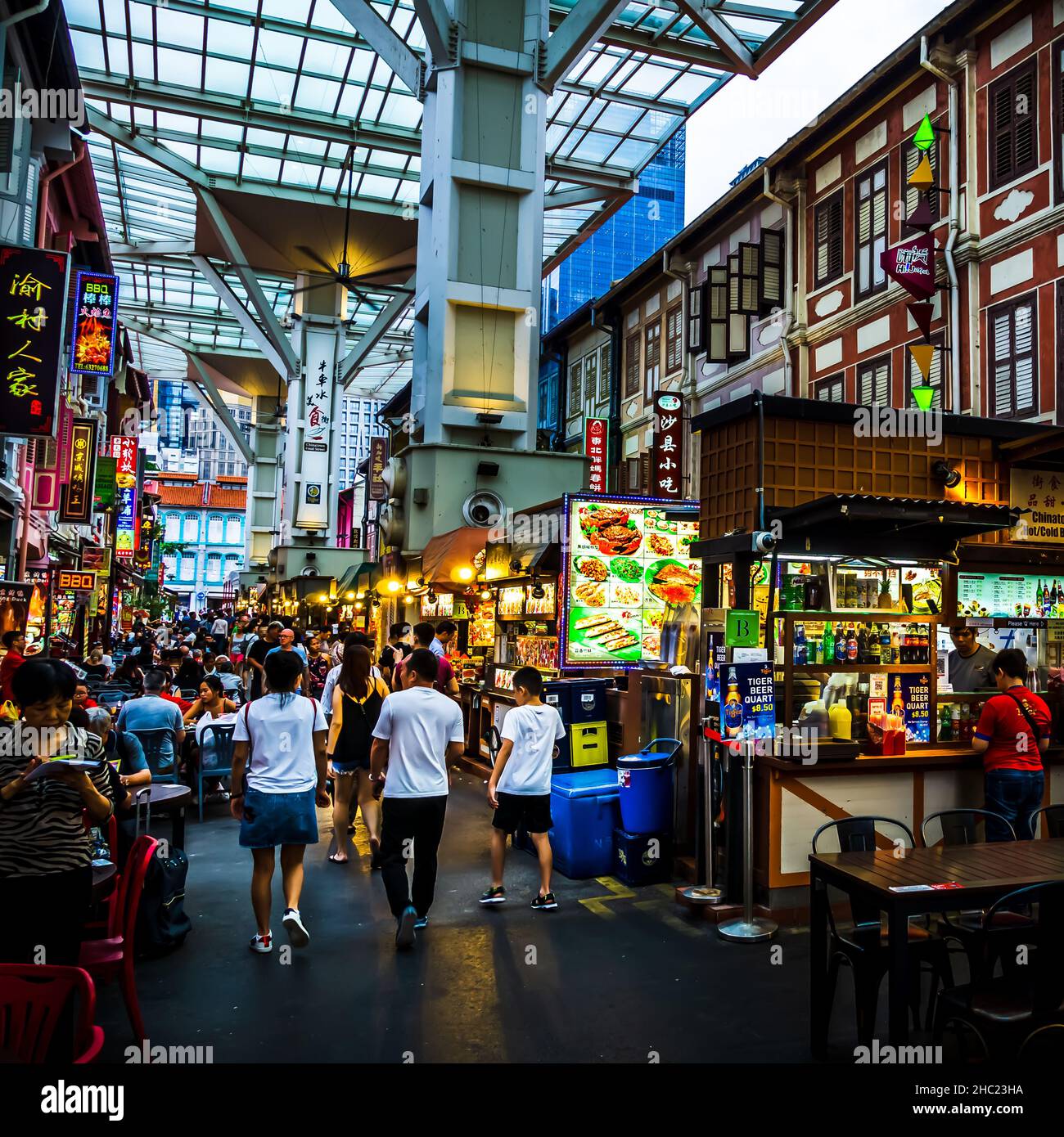 Chinatown Food Street, famous Hawker Centre on Smith Street, Singapore Stock Photo Alamy