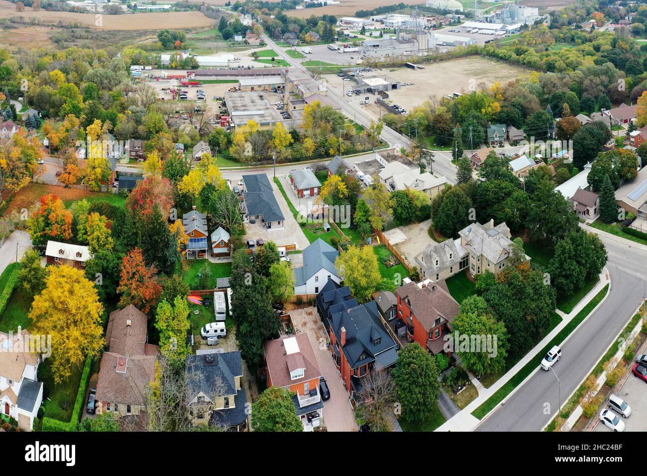 An aerial scene of Elmira, Ontario, Canada Stock Photo Alamy