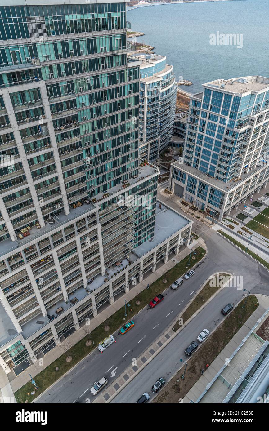 Picture of A view of the condominiums on the shore of Lake Ontario in Toronto ...