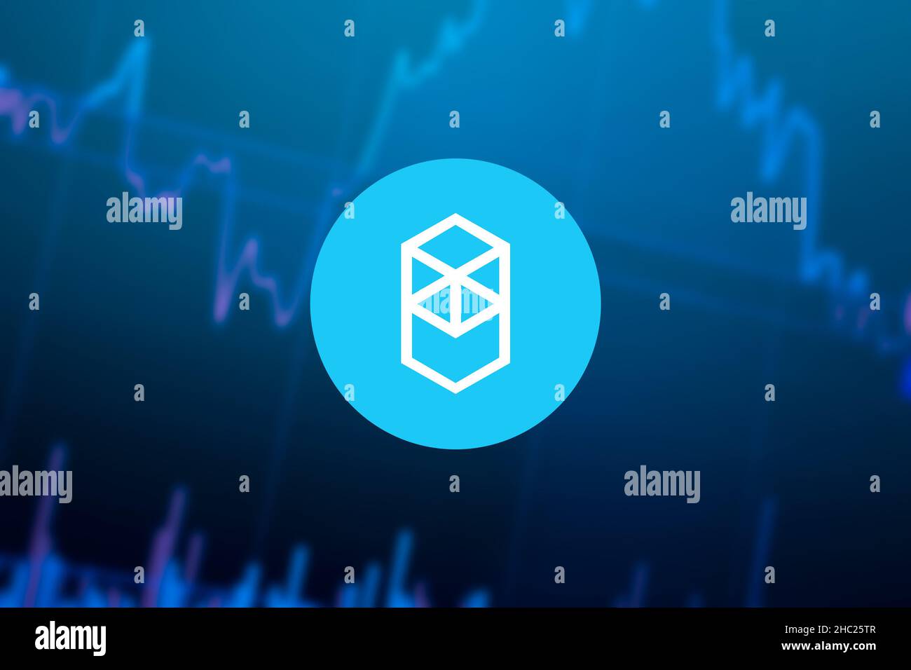 Fantom FTM Cryptocurrency. coin growth chart on the exchange, chart Stock  Photo - Alamy