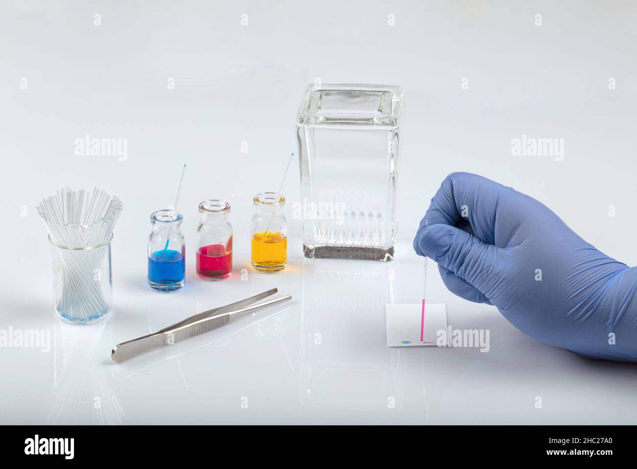 Thin layer chromatography equipments include jar, silica gel, capillary