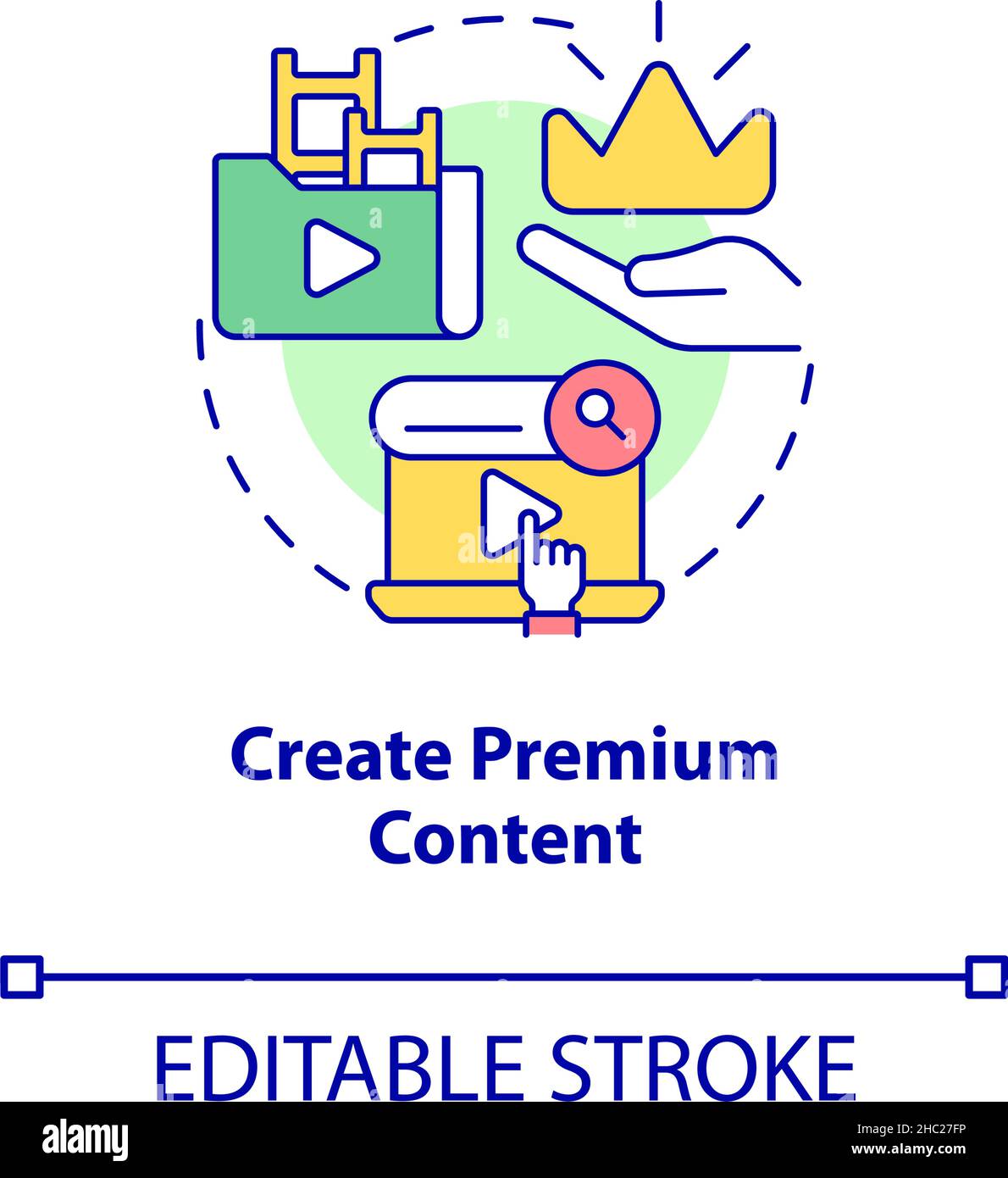 Create premium content concept icon Stock Vector Image & Art - Alamy