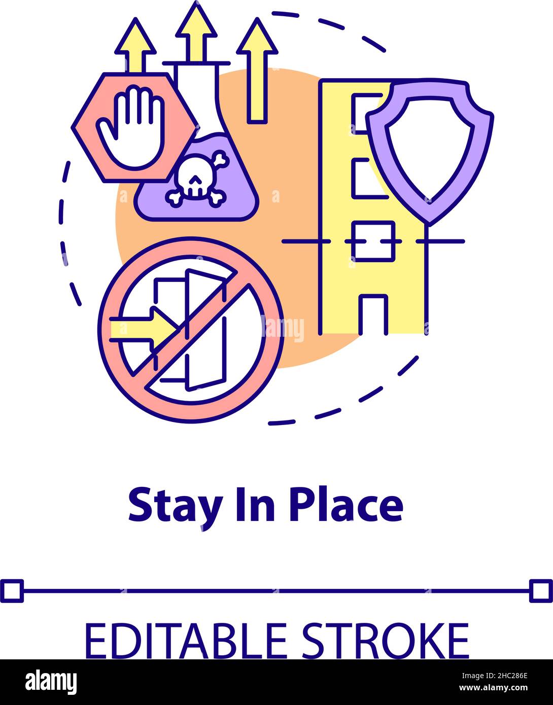 Stay in place concept icon Stock Vector Image & Art Alamy
