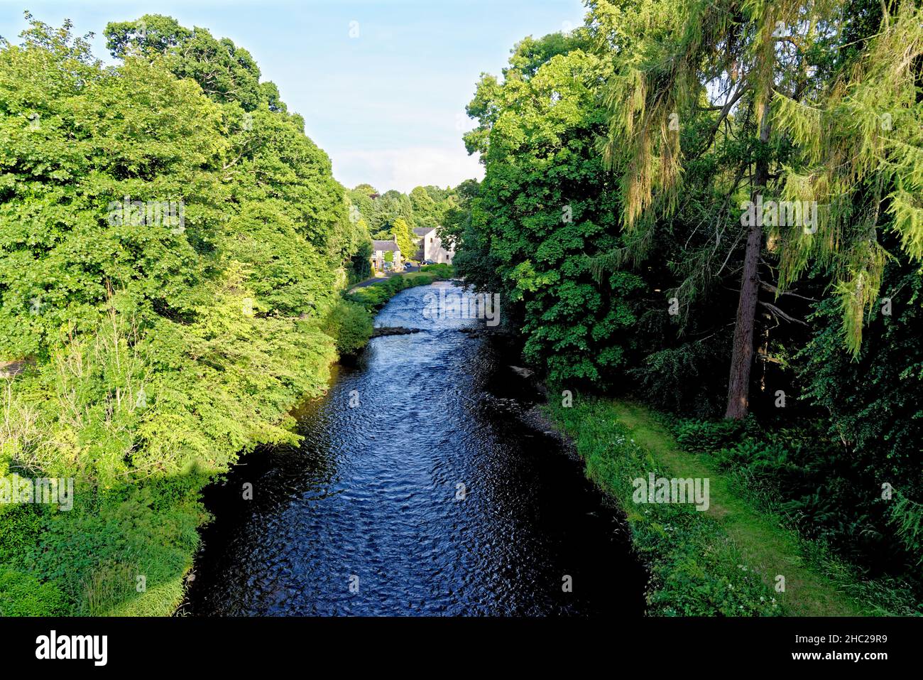 The River Doon at the Burns National Heritage Park in Alloway - Scotland. 22nd of July 2021 Stock Photo