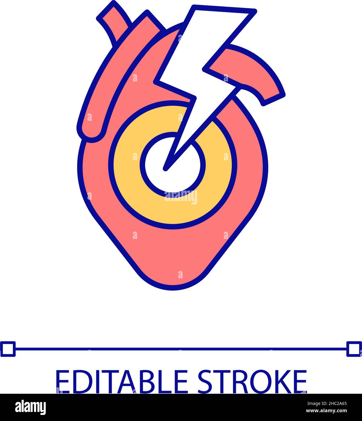 Heart attack RGB color icon Stock Vector Image & Art - Alamy