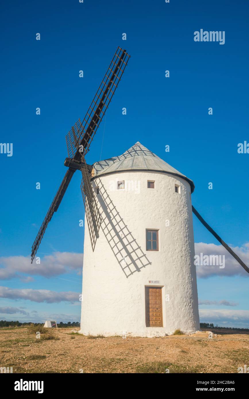 Windmill. Campo de Criptana, Ciudad Real province, Castilla La Mancha, Spain. Stock Photo