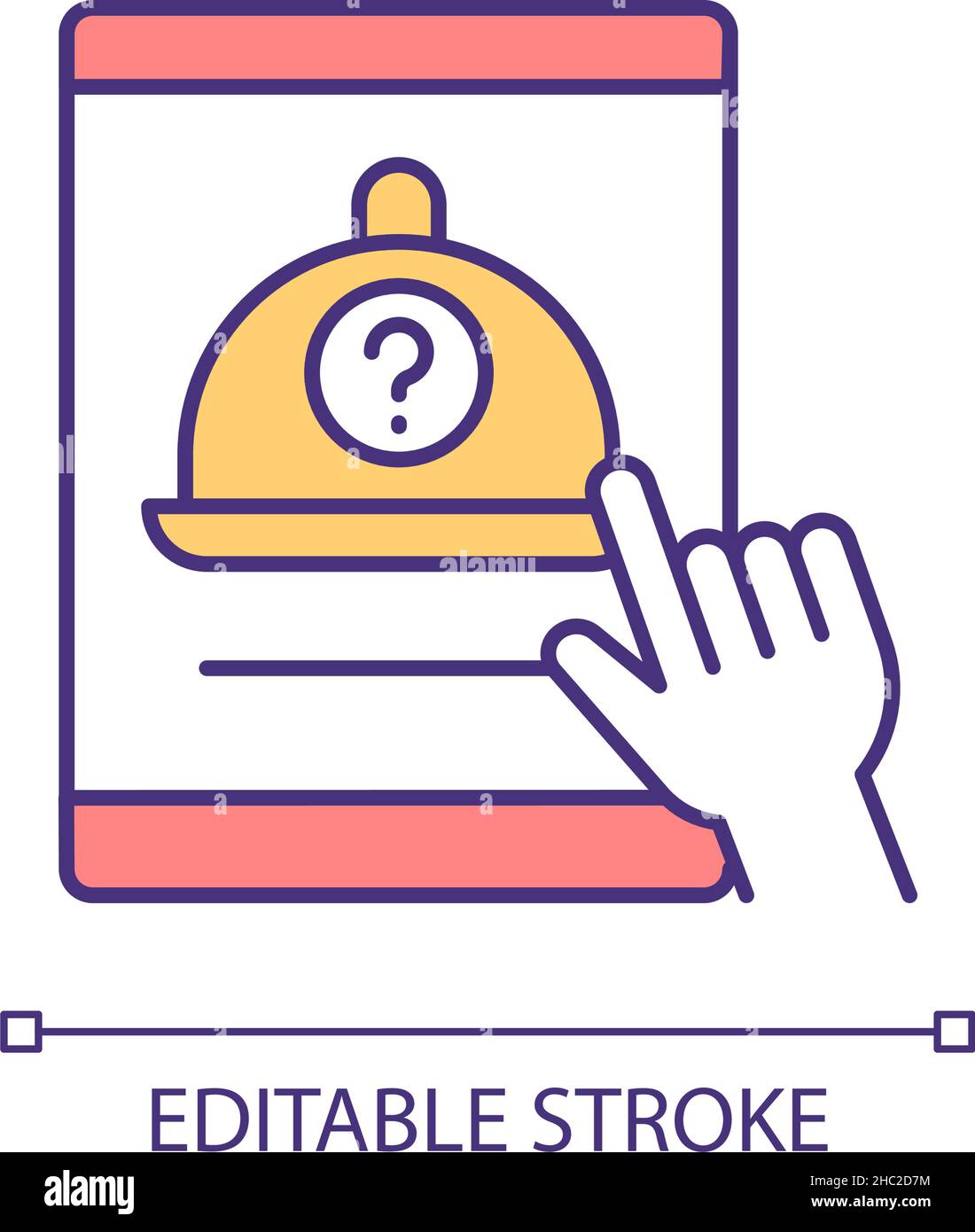 Online order RGB color icon Stock Vector