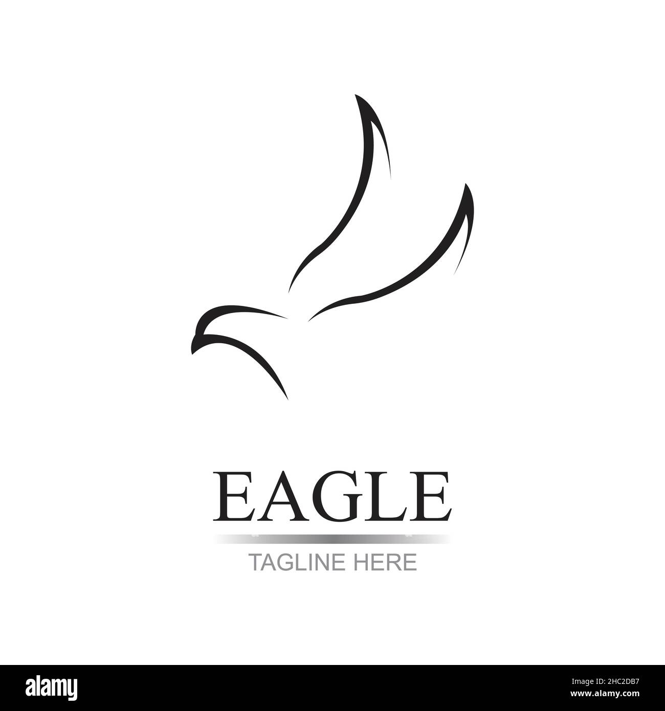 eagle logo vector illustration design template - vector Stock Vector