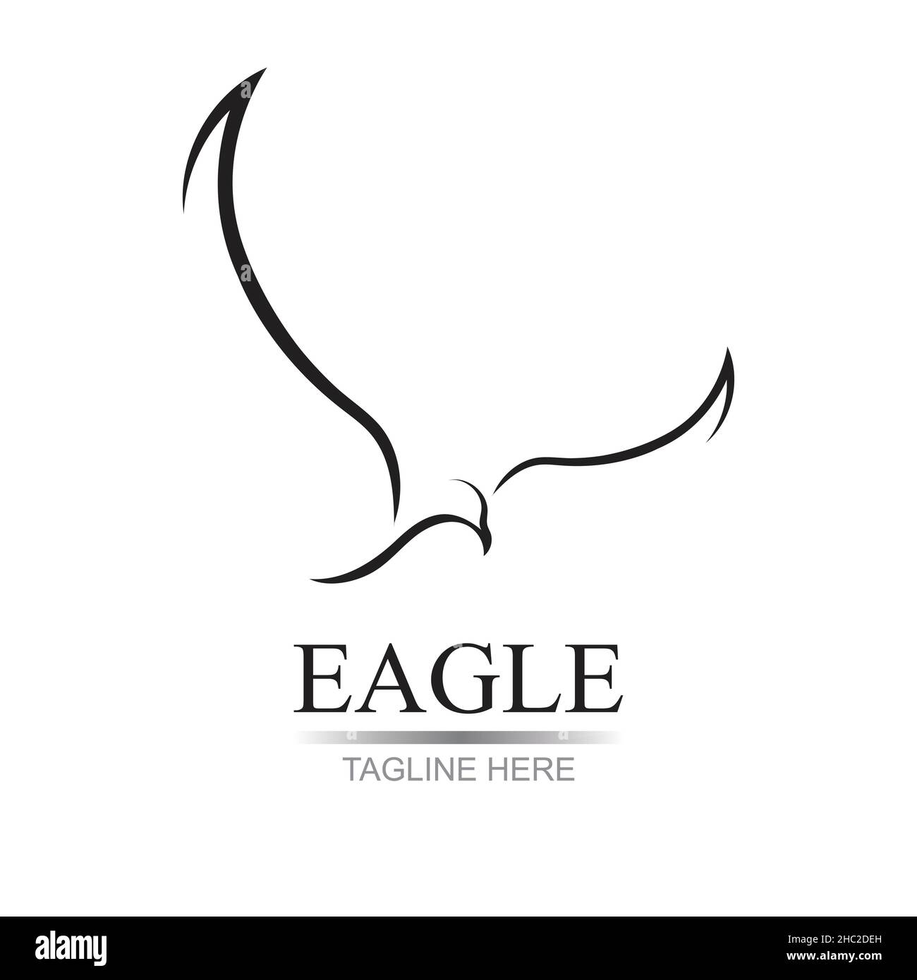 eagle logo vector illustration design template - vector Stock Vector