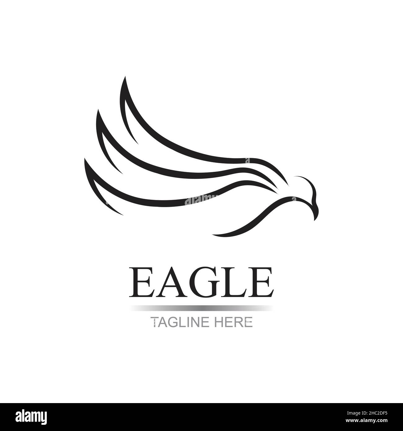 eagle logo vector illustration design template - vector Stock Vector