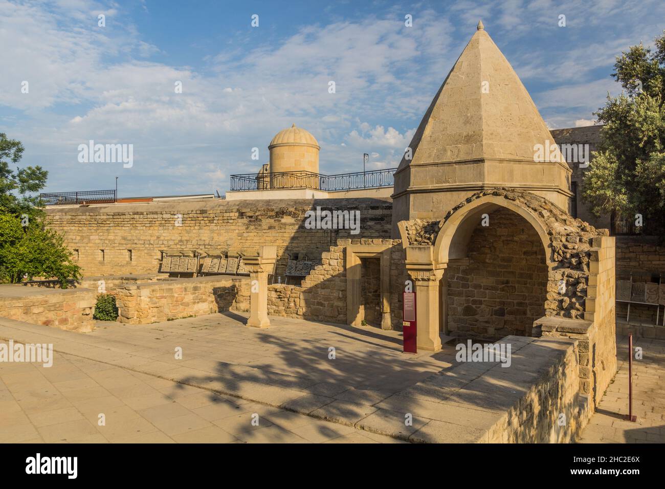Courtyard Of The Palace Of The Shirvanshahs In Baku Azerbaijan Stock courtyard-of-the-palace-of-the-shirvanshahs-in-baku-azerbaijan-stock