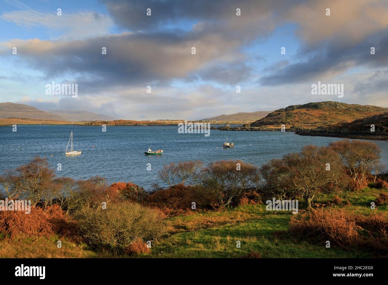 Loch na Lathaich on the Ross of Mull. Stock Photo