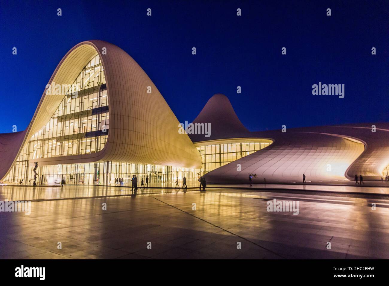 BAKU AZERBAIJAN JUNE 21 2018 Night View Of Heydar Aliyev Cultural BAKU AZERBAIJAN JUNE 21 2018 Night View Of Heydar Aliyev Cultural