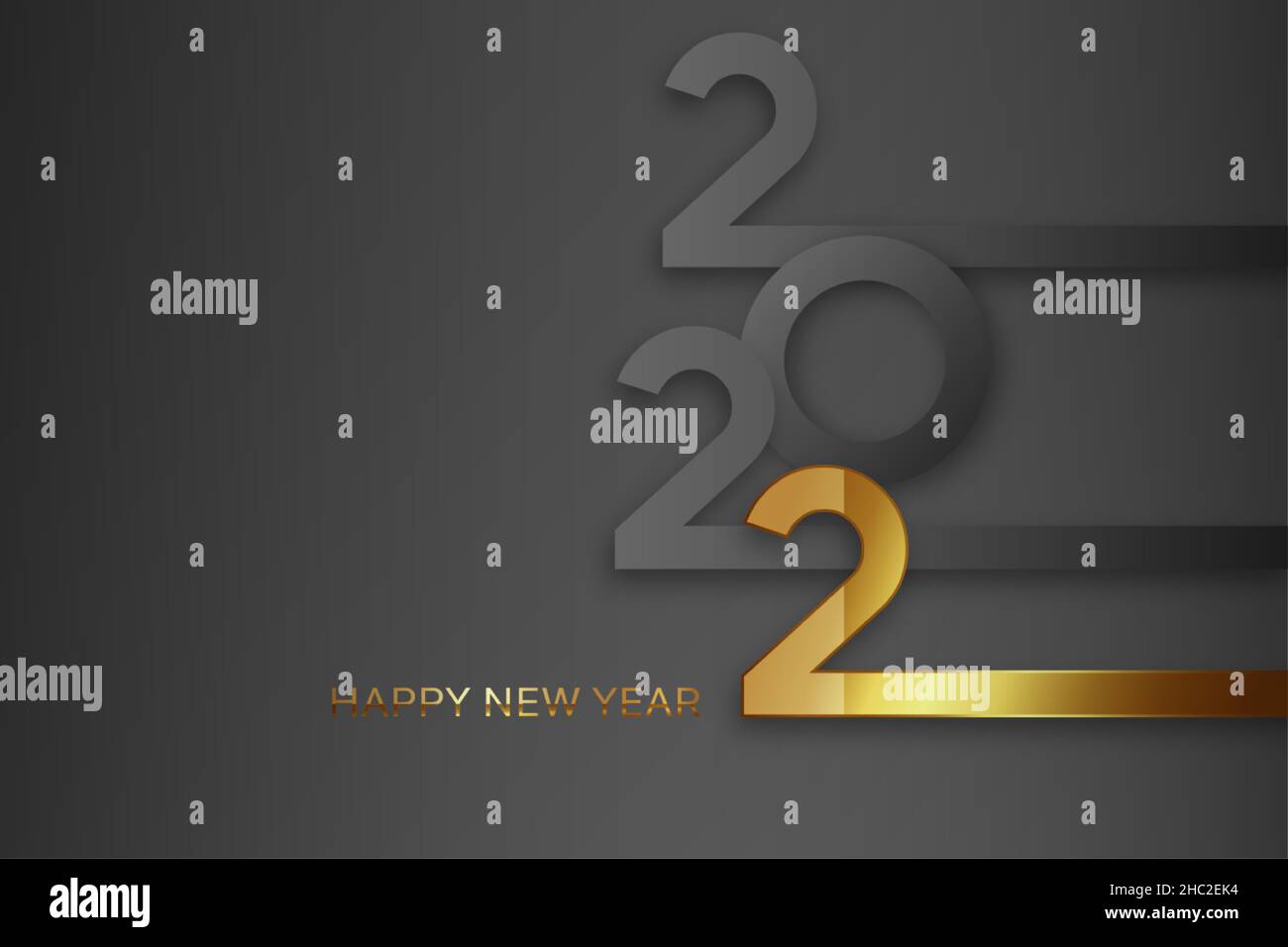 Happy New Year 2022 Banner Elegant Design Of Gray And Gold Numbers On Happy New Year 2022 Banner Elegant Design Of Gray And Gold Numbers On