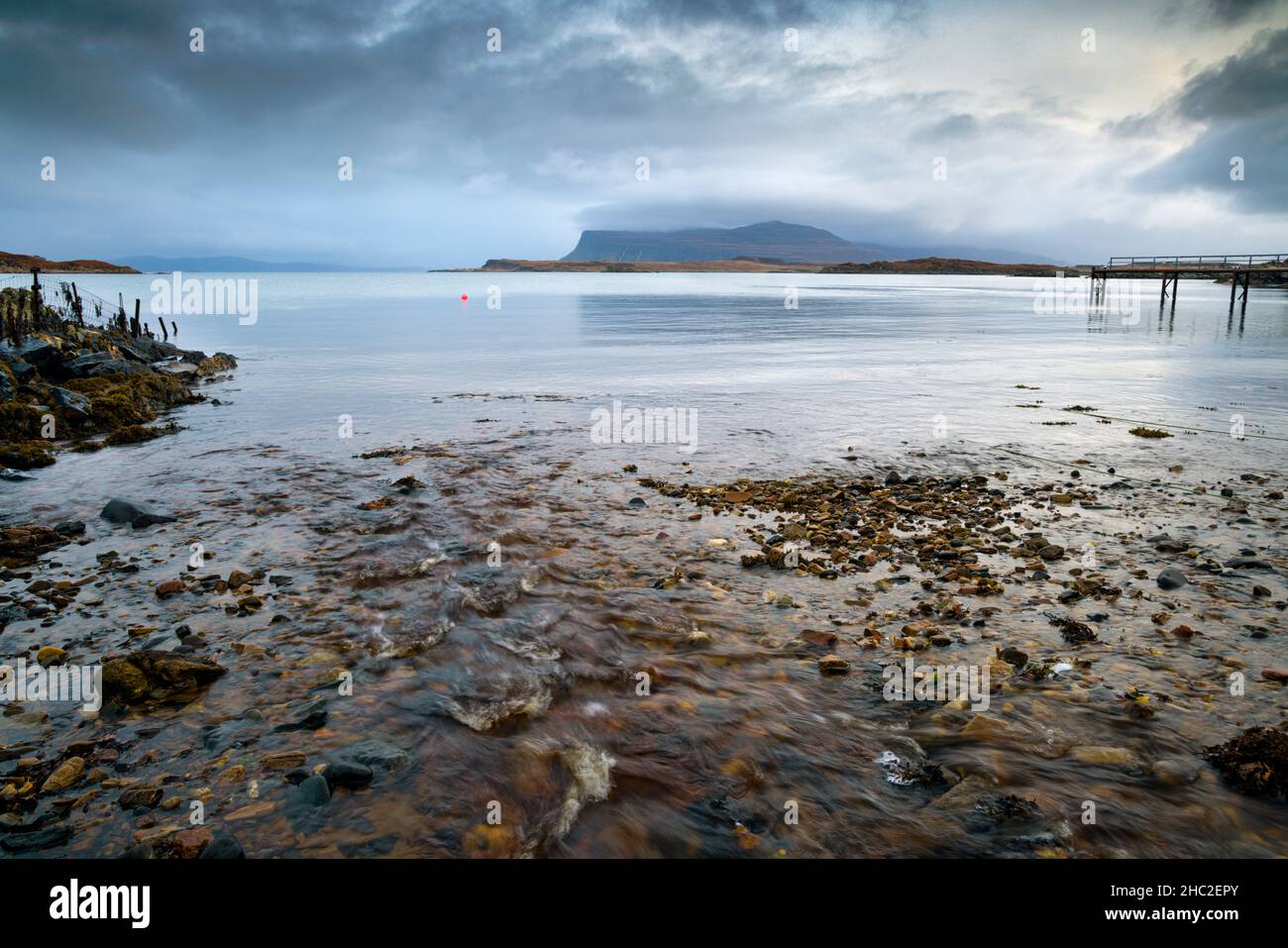 Loch na Lathaich near Bunessan on the Ross of Mull. Stock Photo