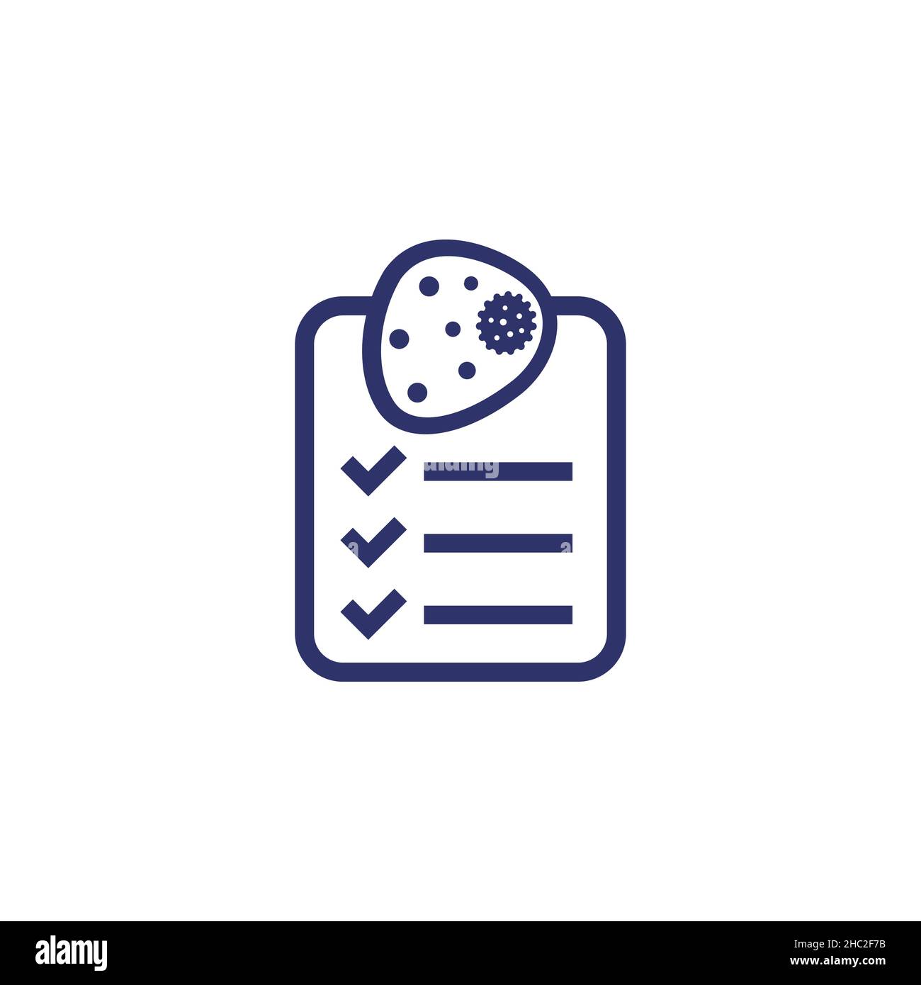 bacteria and checklist icon on white Stock Vector Image & Art - Alamy