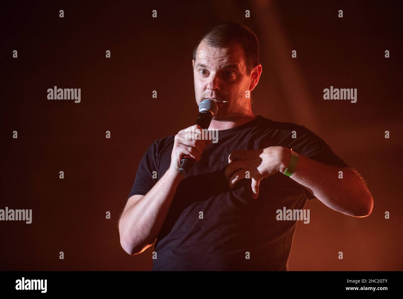 Mike Skinner, The Streets in concert Castlefield Bowl, Manchester U.K. Stock Photo
