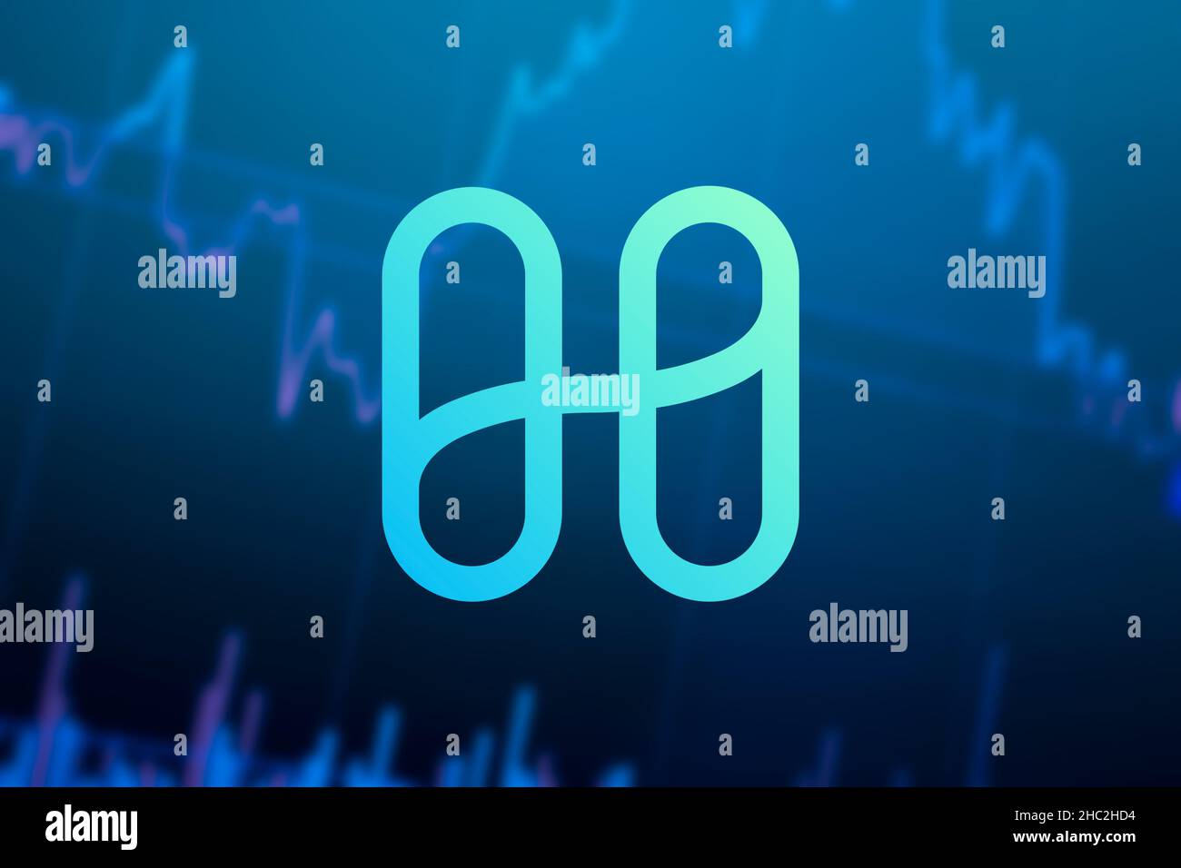 Harmony ONE Cryptocurrency. Harmony coin growth chart on the exchange,  chart Stock Photo - Alamy