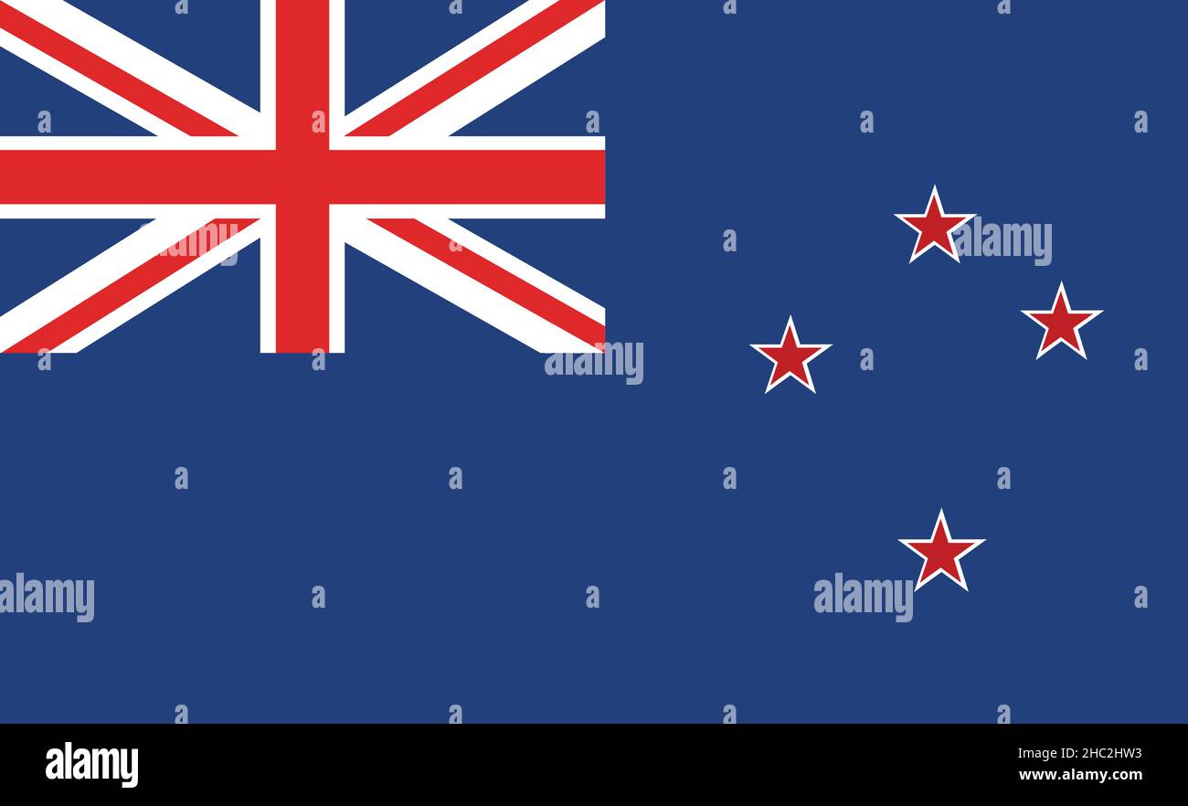 Vector illustration of the flag of New Zealand Stock Vector