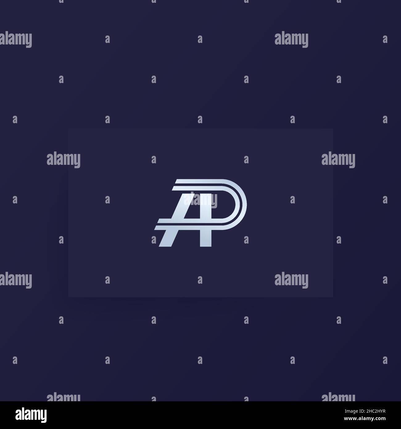 AP letters, vector monogram, logo on card Stock Vector Image & Art - Alamy