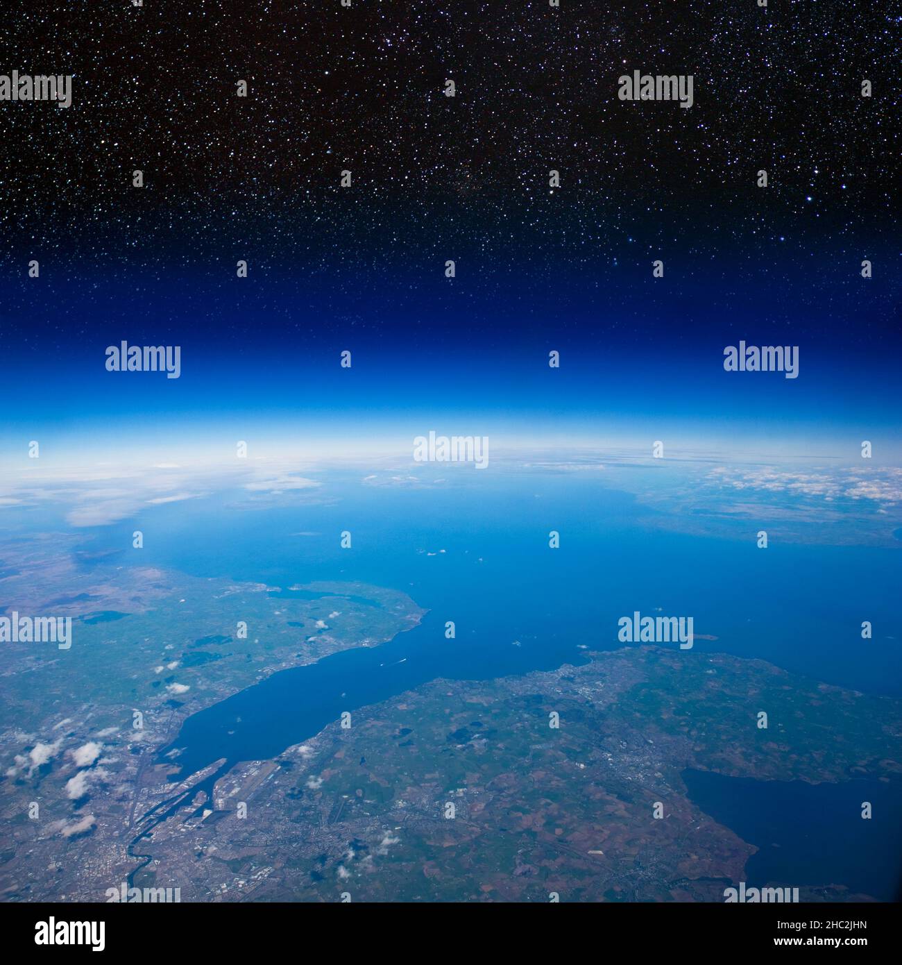 High altitude view of Belfast Stock Photo - Alamy
