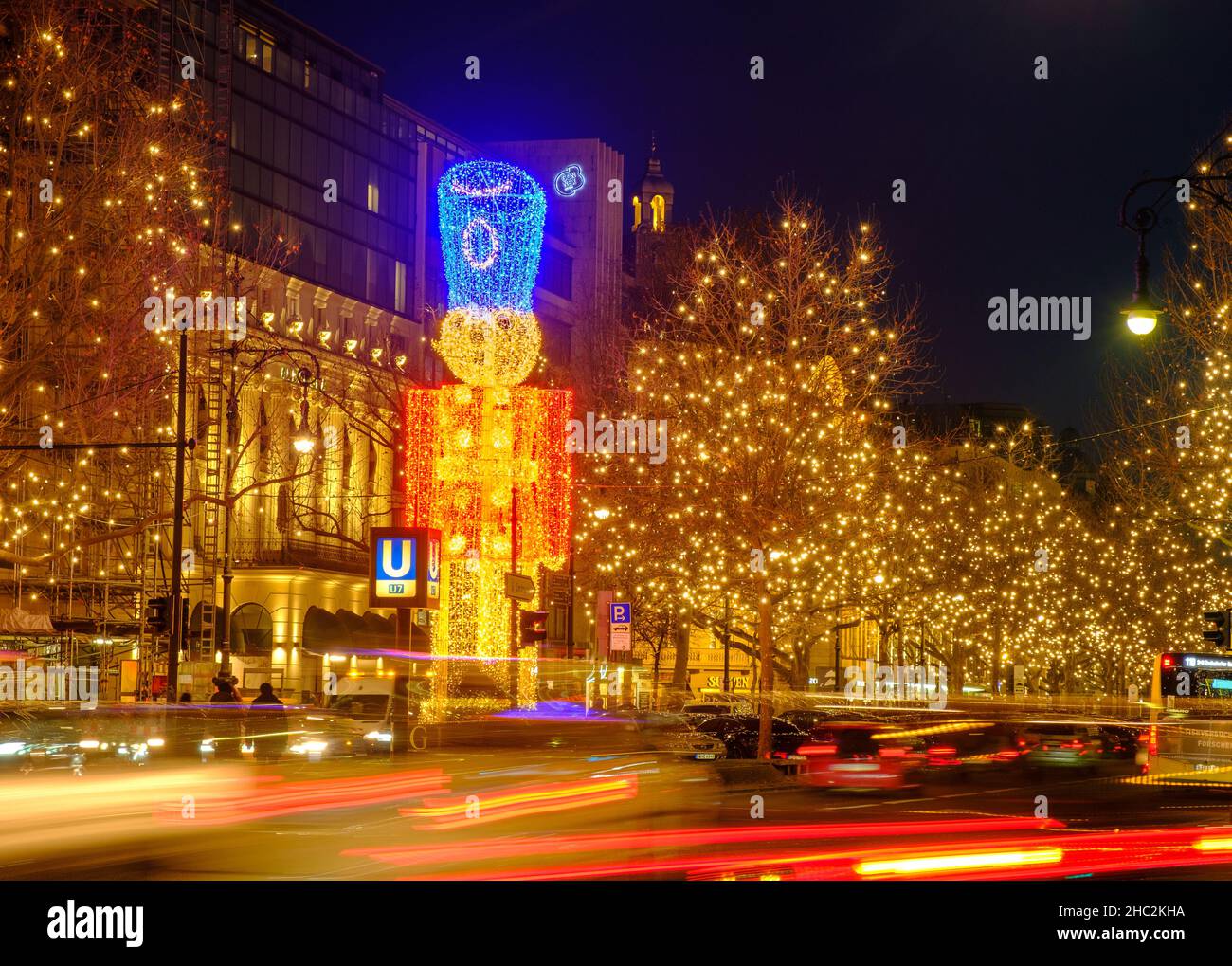 Berlin Christmas lights Stock Photo