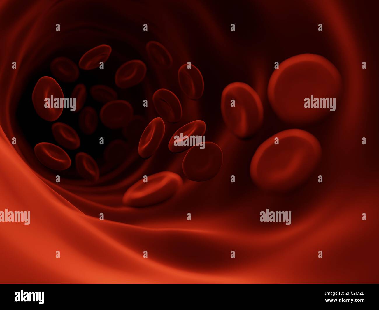 Red Blood Cells In The Vein 3D Render Stock Photo Alamy