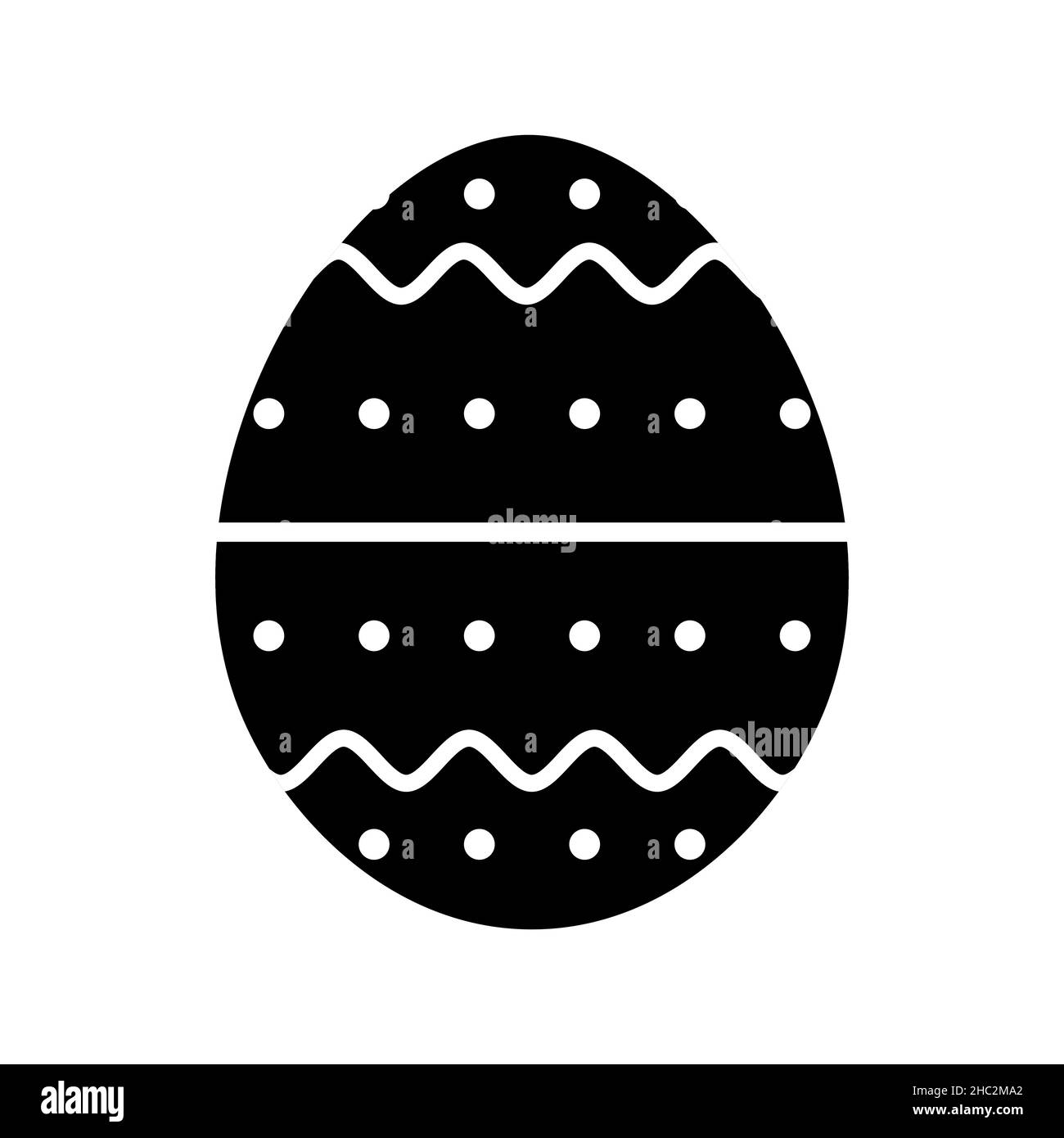 Easter egg icon. Sticker easter isolated. Vector flat sign. Stock Vector