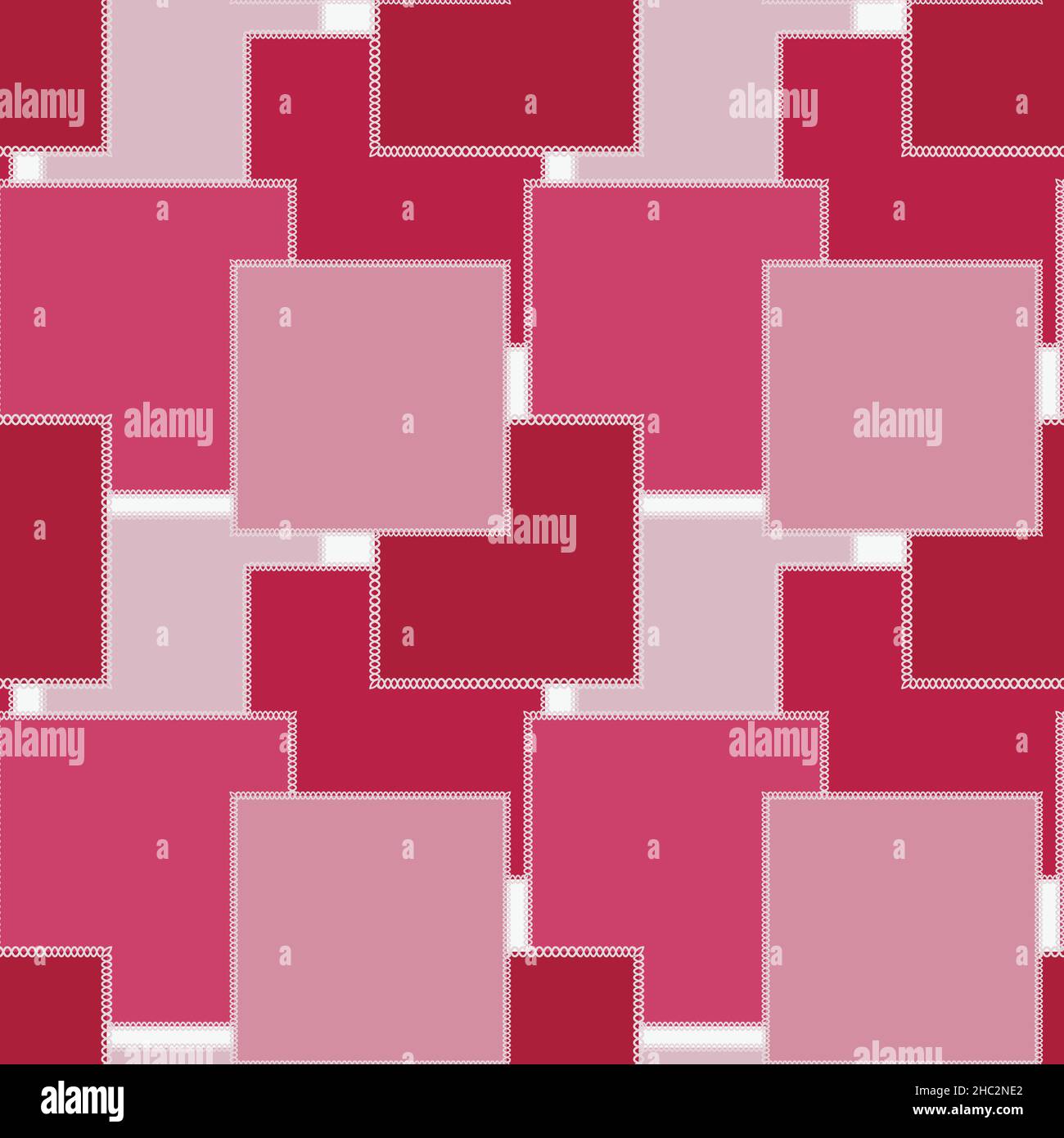 Seamless pattern on a square background - patchwork quilt. Design ...