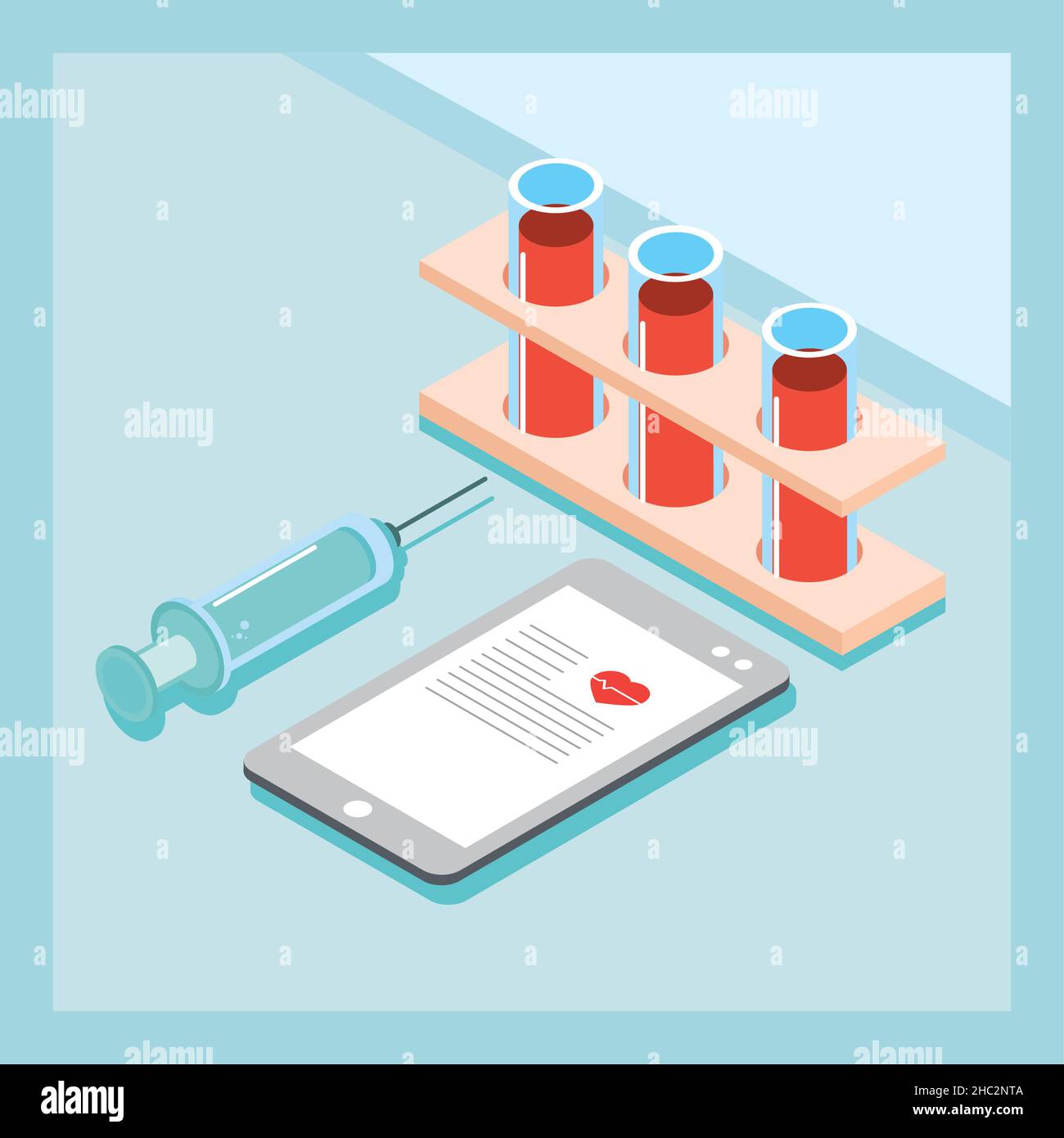 flasks and medical syringe Stock Vector Image & Art - Alamy