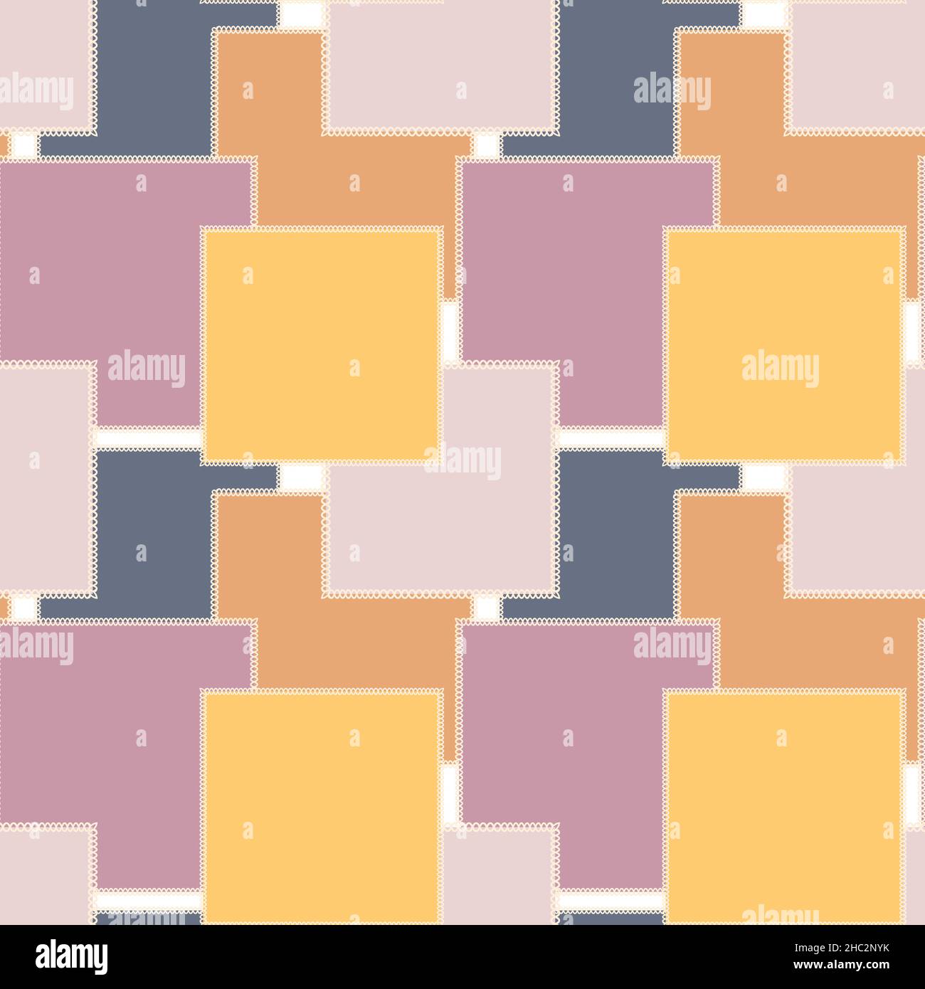 Seamless pattern on a square background - patchwork quilt. Design ...