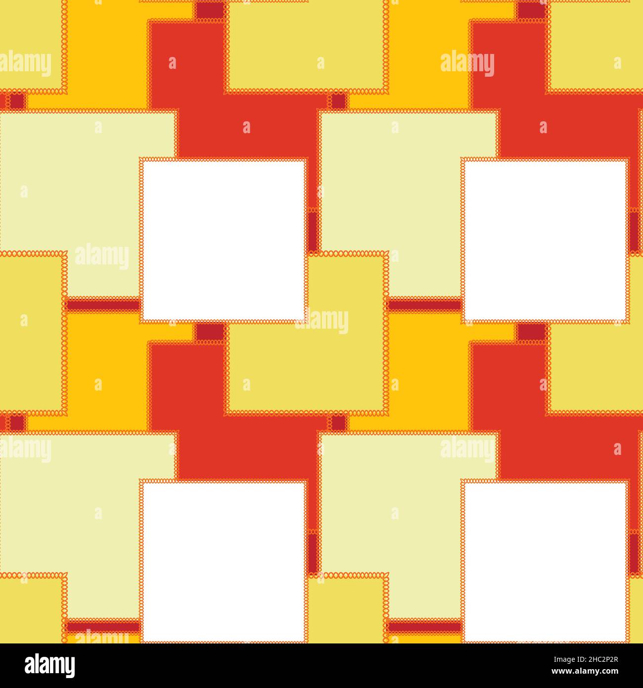 Seamless pattern on a square background - patchwork quilt. Design ...