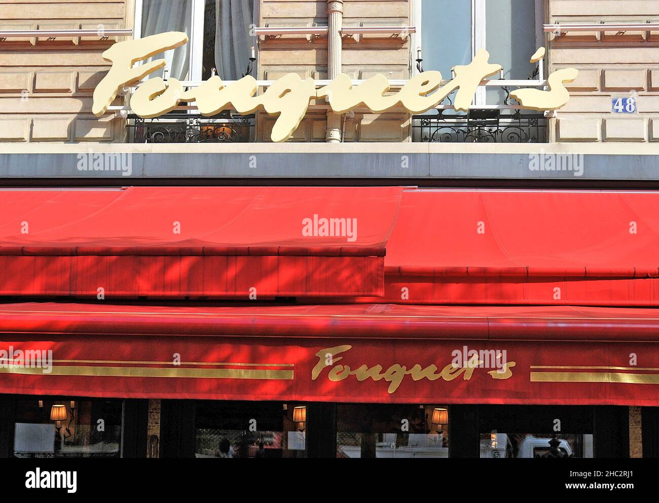 Fouquet's luxury restaurant, Paris ,France Stock Photo - Alamy