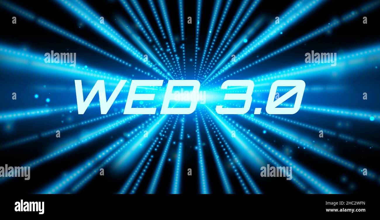 Web 3.0 text on cosmic background. New version of the website using  blockchain technology, cryptocurrency, and NFT art. Vector banner Stock  Vector Image & Art - Alamy